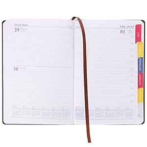 Yardwe A5 Schedule Notebook Business Plan Boek Jaarlijkse Kalender Boek Tijdbeheer Notebook Geel Zacht Leer Praktische…