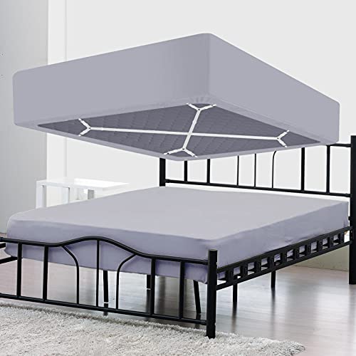 Acedécor Bed Sheet Suspenders, 4 Pcs(2 Sets) Adjustable Bed Sheet Holder Straps Fitted Sheet Clips Keeping Sheets In Place, White #TOP3