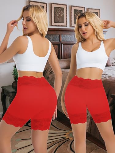 Image of Hibluco Slip Shorts For Under Dresses Anti Chafing Boyshort Women Underwear