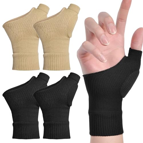 2 Pares Muñequera Pulgar Muñequera Dedo Pulgar Ferula Pulgar Férula Dedo Pulgar Muñequera Rizartrosis con Almohadillas de Gel para Aliviar El Dolor de Las Articulaciones Del Pulgar de La Mano