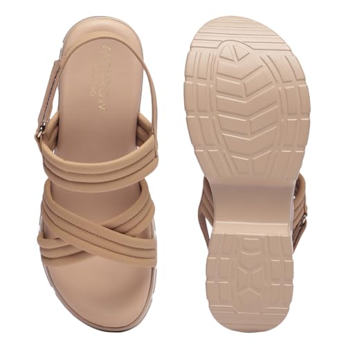 Image of MONROW Fancy and Stylish Trendy and Lightweight Casual Regularwear Vegan Flatform For Women and Girls