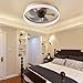 LIHETE Ceiling Fan with dimmable LED Light, Ceiling Fan with Light, Bedroom Living Room Lighting Tool