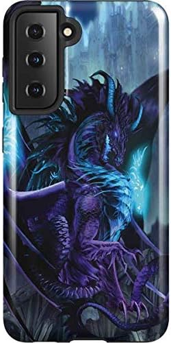 Skinit Pro Phone Case Compatible with Galaxy S21 5G - Officially Licensed Gothic Princess with Silver Dragon by Nene Thomas Design