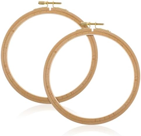 2 Pack 6 Inch Wood Embroidery Hoop, Cross Stitch Hoops Ring, Cross Stitch Supplies Beech Wooden Embroidery Frames for Art Craft Sewing, DIY Decoration 2 Pack 6 Inch Wood Embroidery Hoop, Cross Stitch Hoops Ring, Cross Stitch Supplies Beech Wooden Embroidery Frames for Art Craft Sewing, DIY Decoration