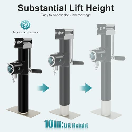 Gato elevador de altura ajustable con 26 cm de elevación para carga 5