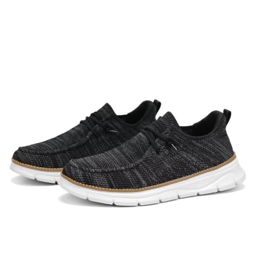 Image of Mens Slip-on Loafers Comfortable Boat Shoes Casual Walking Sneakers Mesh Business Oxfords Work Lightweight Soft Sole