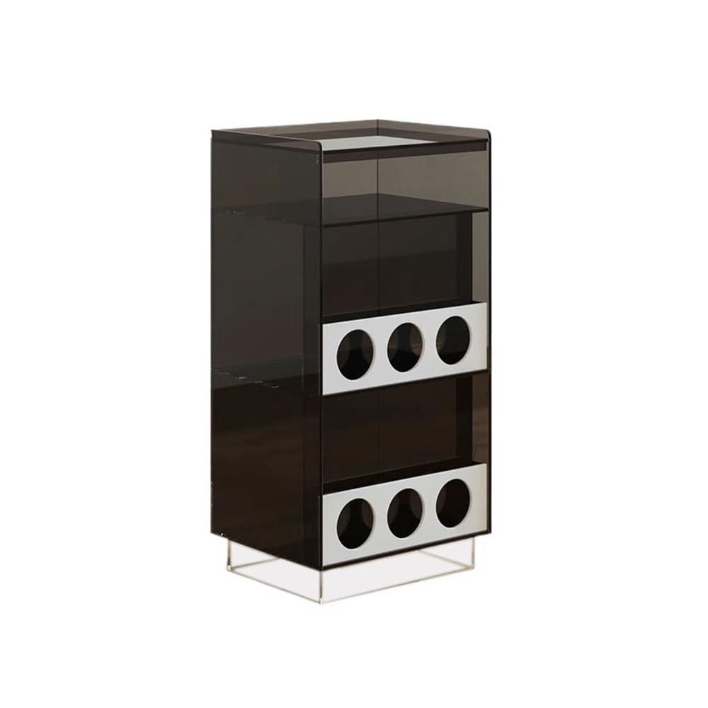 CHENGAIJIAN Cd Rack Light Luxury CD Record Storage Rack with Door Acrylic Creativity Sideboard Magazine