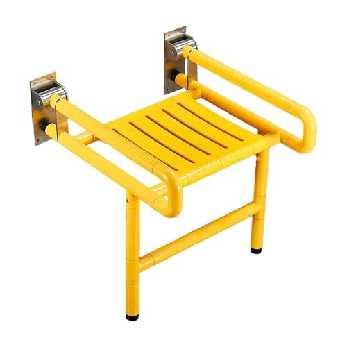 Asiento De Ducha Abatible con Reposabrazos,Asiento Ducha Pared Montada,Silla Antideslizante Plegable Cuarto Baño Taburete Ducha Hogar,Silla Ducha Plegable para Mayor Embarazado Discapacitado B