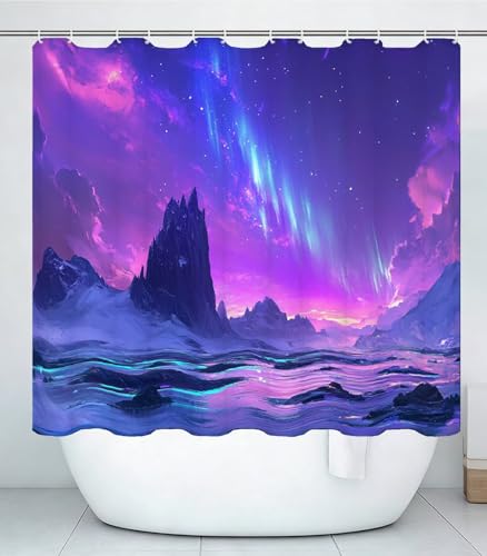 Rideau de douche imperméable et lavable en machine avec ourlet lesté