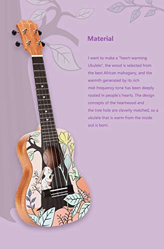 Concert Ukulélé, Bois Entier Acajou Lapin Modèle 23 Pouces Yukulele Avec Sac Kit Débutant-23pouces - Les Beatles, Paul McCartney, John Lennon, RIngo Starr, George Harrison Concert Ukulélé, Bois Entier Acajou Lapin Modèle 23 Pouces Yukulele Avec Sac Kit Débutant-23pouces – Image 6