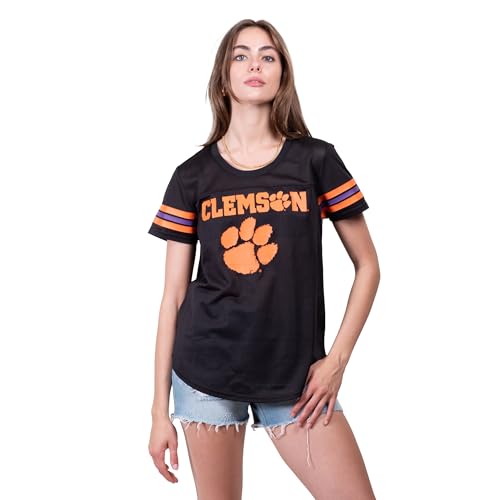 Tee shirt NCAA col V respirant coupe fluide pour femme active