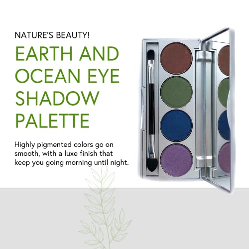 Honeybee Gardens 'Earth & Ocean' Refillable Eye Shadow Palette | Natural Ingredients | Gluten Free, Vegan, Paraben Free #TOP1