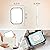 YEKKOPT Travel Makeup Mirror with Lights, Portable Small Beauty LED Vanity Mirror with Lights, 1200mAh Battery, Dimmable Touch Screen, Tabletop Folding Compact Mirror,Women Gift