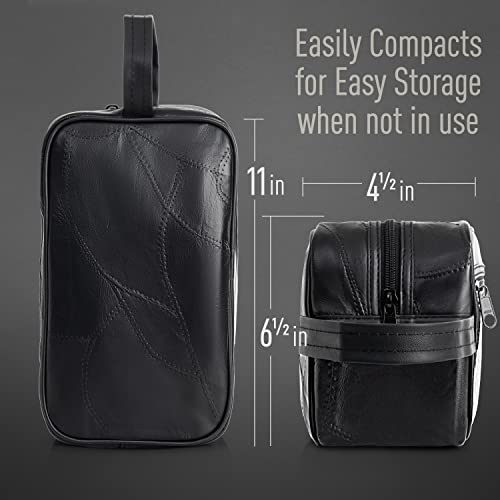 The Embassy Personal Travel Bag, Italian Stone Design, For Overnight Stays, Vacations And Road Trips, Genuine Lamb Skin Leather #TOP2