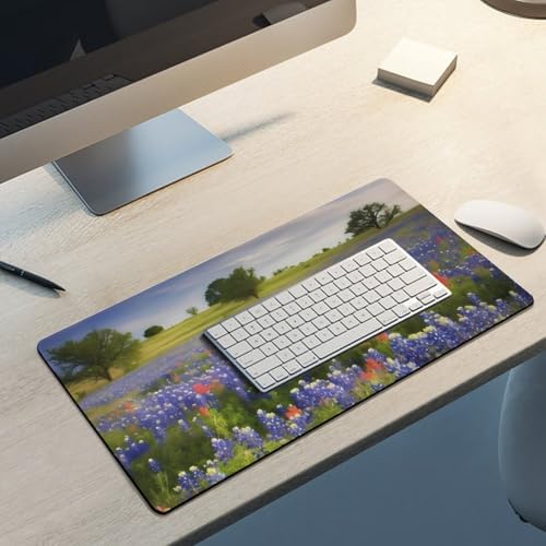 Bluebonnets Scenery Desk Pad Large Protector Blanco miniatura 5