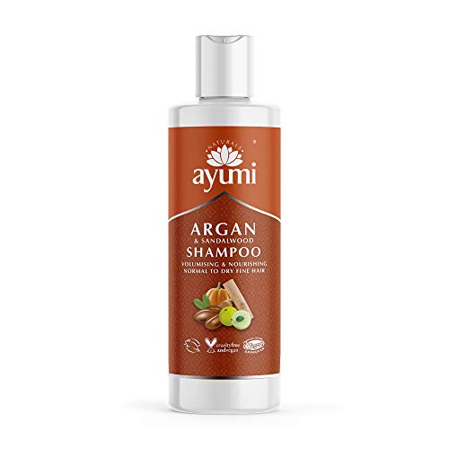 Ayumi Argan & Sandalwood Hair Shampoo. Vegan, Cruelty-Free, Dermatologically-Tested, 1 x 250ml