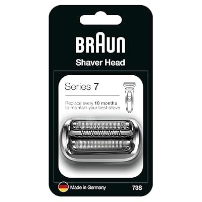 Braun Tête De Rasoir Electrique Homme Series 7 73S Originale Argentée, Remplacement De La Grille Pour Un Rasage De Près, Recharge Pour Rasage Efficace De La Barbe, Pièce De Rechange Officiel