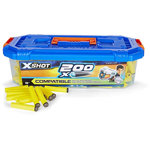 X Shot Refil com 200 Dardos, Candide, Amarelo