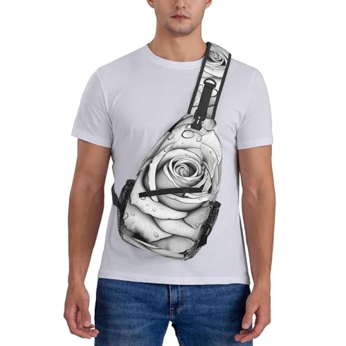 Morrales cruzados diagonales para hombro unisex negro blanco rosa miniatura 7