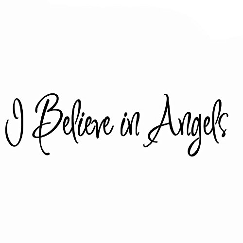 I Believe in Angels Wall Decal Inspirational Home Decor Saying VWAQ-592
