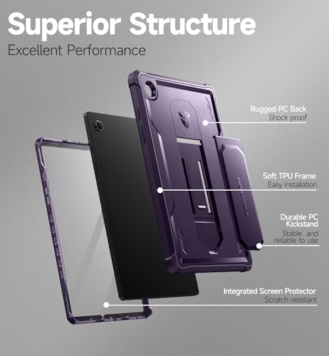 Coque Samsung Galaxy Tab A8 violette idéale pour les transports et le bureau