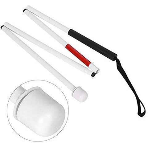 blind stick, Aid Walking Sticks, 127cm 4-Section Foldable Aluminum Alloy Walking Stick, for the Blind Cover