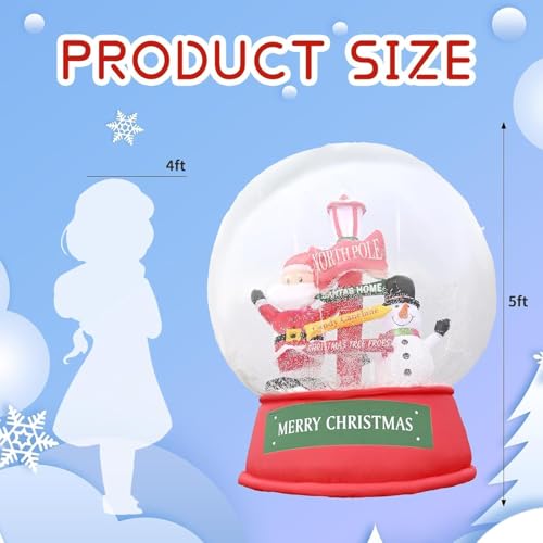 6 FT Christmas Inflatable Santa Claus, Snowman Outdoor Decorations, 2025 Originally Designed, LED Lights Blow Up Yard Decoration for Garden Lawn Xmas Holiday Party Gifts (Christmas Inflatable) by QUICARD - Image 2