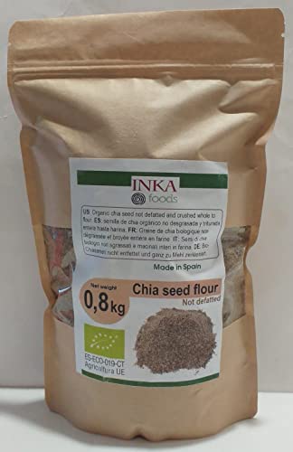 Chia samenmehl, nicht entfettet. 0,8 kg Chia. höhere Konzentration von Omega 3 (15.6% omega 3) Cover