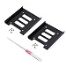 SSD Bracket 2.5 to 3.5 Adapter 2Pack, Hftywy SSD Mounting Bracket Kit 2.5 to 3.5 SSD HDD Hard Disk Drive Bays Holder Metal Mounting Bracket Adapter with Screws for PC SSD