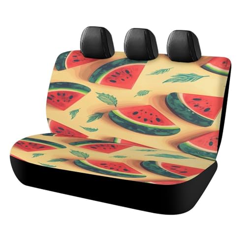 Funda de asiento de coche con diseño de sandía para viajar con tu perro en el SUV