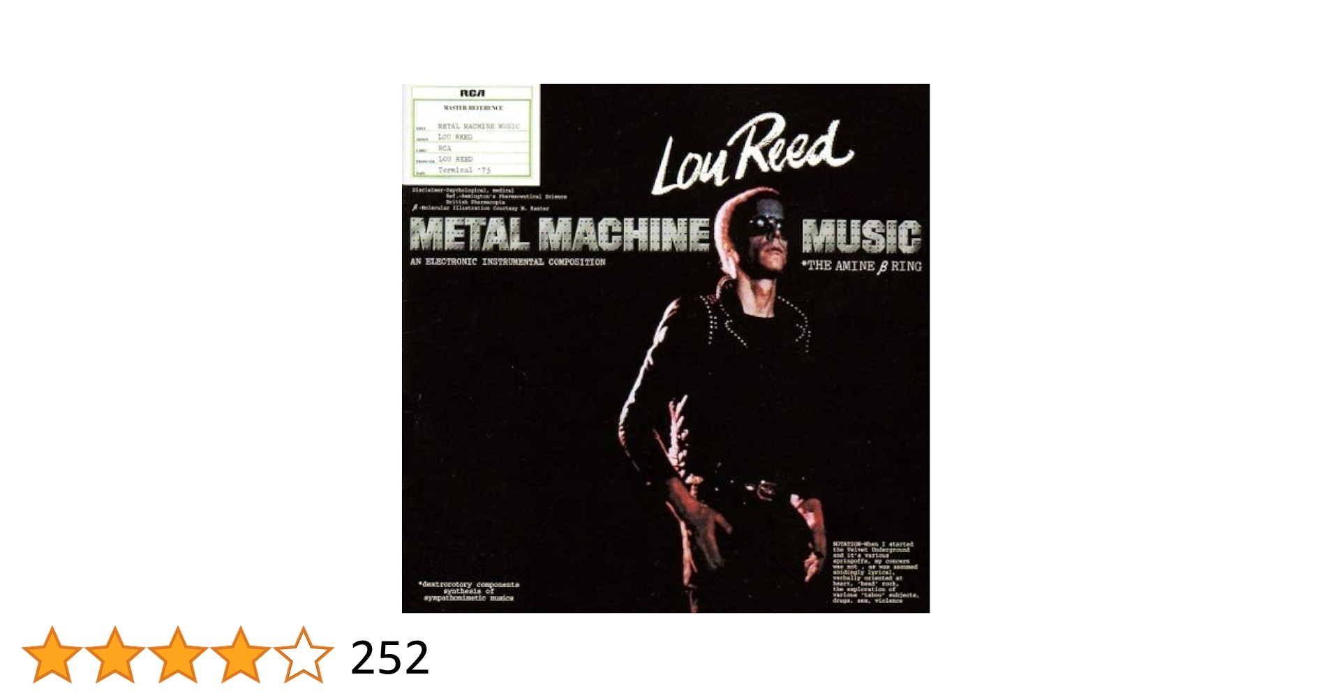 洋楽 LOU REED L MACHINE MUSIC RSD 2025 Lou Reed Metal Machine Music 50th 2025 RSD Record Store Day