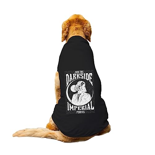 Image of Dog T-Shirt Dark Round Neck Sleeveless Tank /Tee Comfort, Breathable, Lightweight Dog Clothes /Apparel for Small /Medium and Big Dogs Breeds.(Black /S)
