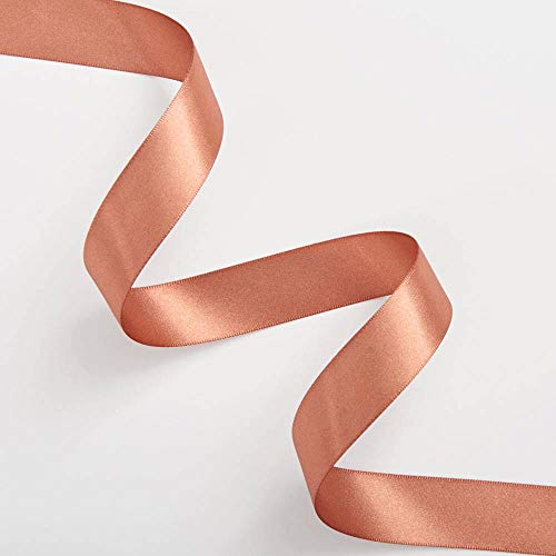 Rose Gold Ribbon For Gift Wrapping | Copper Ribbon | 1 Inch Rose Gold Ribbon Spool | Double Faced Satin Ribbon #TOP19