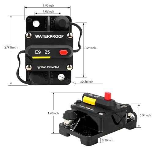 image for MARINE SYSTEM Circuit Breaker with Manual Reset Switch and Pilot Lamp 
