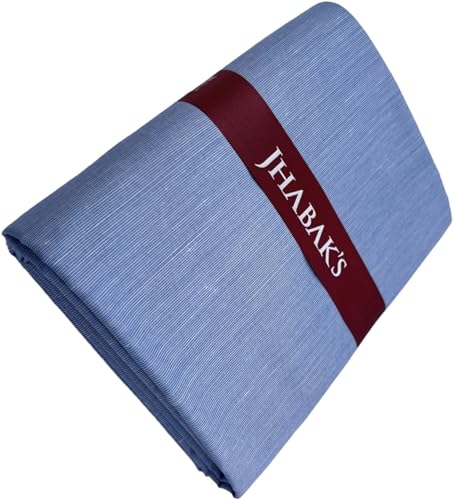 Image of JHABAK'S Unstitched Cotton Blend Solid Shirt & Trouser Fabric - 2.25 m Shirt Cloth - 1.20 m Pant Piece