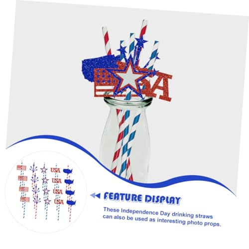 Pitillos de papel Independence Day 20 pcs miniatura 7