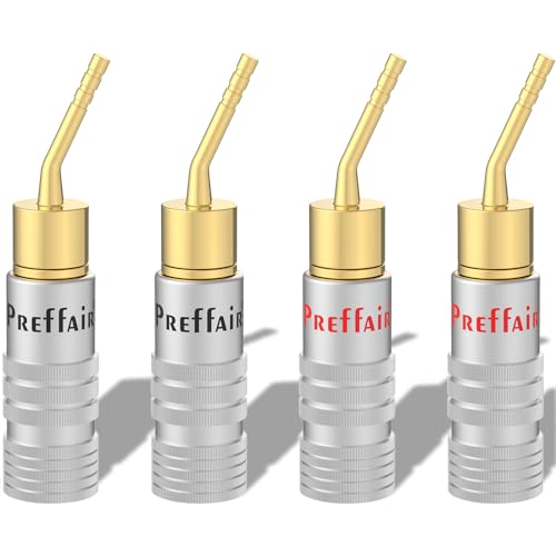 Conectores Banana Preffair, 4 piezas chapado en oro miniatura 1