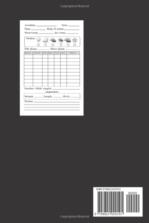 My Big Fish: Fishing Log Book for Kids and Adults - Track your experiences, records or notes about food fishing spots lined notebook, journal gift , image 3