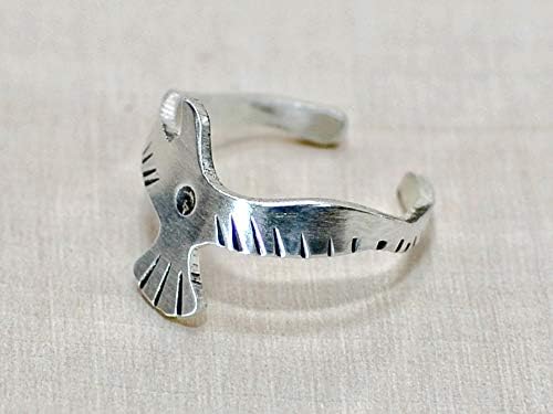 Flying Seagull Sterling Silver Toe Ring or Adjustable Finger Ring