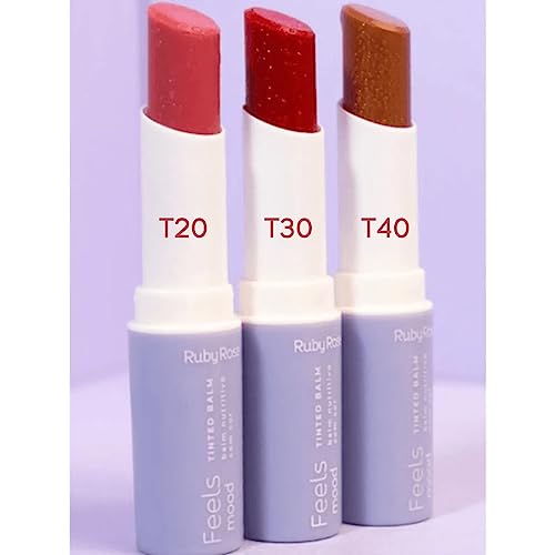 RUBY ROSE TINTED BALM FEELS MOOD - HB8519T30 -, Cor: vermelho