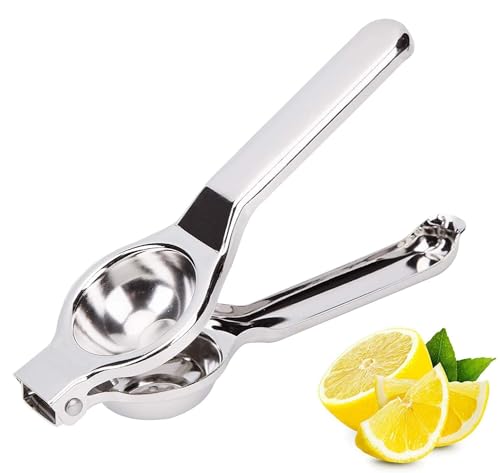 Image of ikis Stainless Steel Lemon Squeezer | Easy Squeezing Operation | 2-in-1 Lemon Squeezer with bottle Opener | User friendly | Make Salad Dressings | Useful for Marinating (Steel)