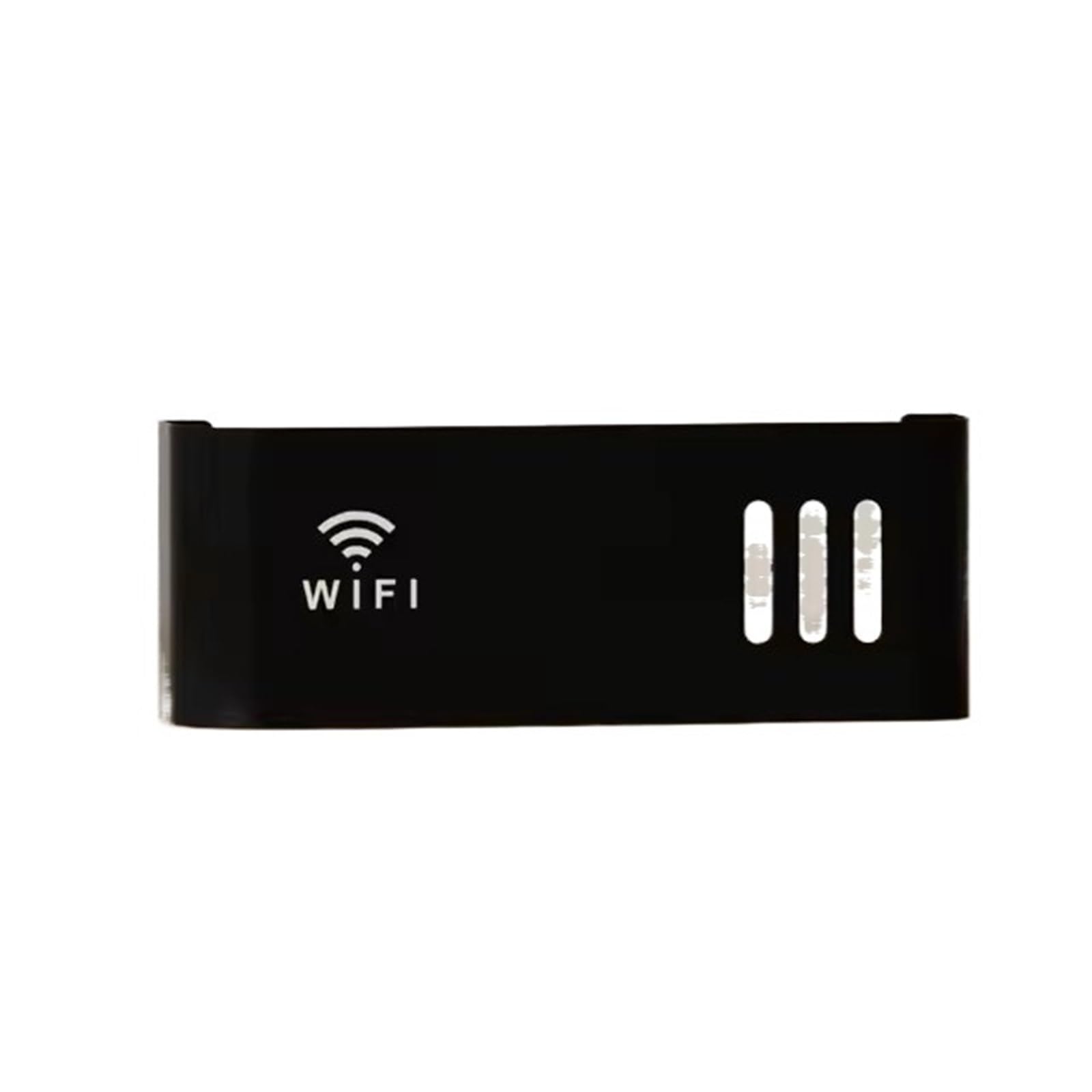 Sqqcreato Black Wifi Router Storage Box Wall Mount Router Storage Box Wireless Wifi Racks Living Room Organizer Wifi Hider Hanging Rack Shelf(Black)