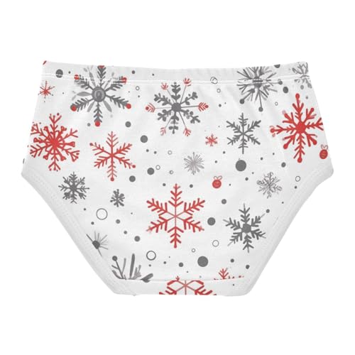 Christmas Snowflake 1-piecing Hip Design Girls' Panties Briefs Underwear for Toddler in Sizes 2T,3T, 4T, 5T, 6Y and 8Y2
