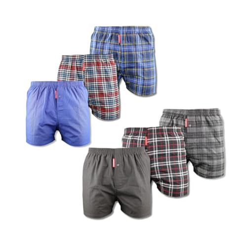 Hodenhöhle American Webboxershorts Herren – 3er/6er/9er Pack – Männerunterwäsche – Geschenkidee Vater, Opa – Größen M–3XL (DE/NL/SE/PL, Alphanumerisch, M, Regular, Regular, 3, Gemischt)