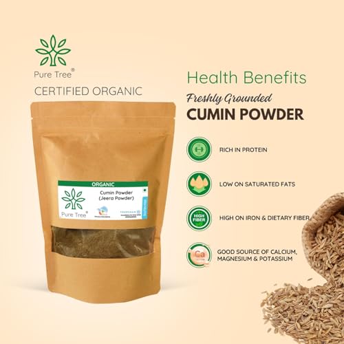 Image of Pure Tree Certified Organic Jeera Powder | 1.8 Kg / 1800 g | Jeelakarra | Zeera Powder | Cumin Powder | Boost Immunity | Adds Flavor to Curries & Veg