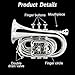 Foyarinal Bb Pocket Trumpet - Brass Pocket Trumpet B Flat Nickel Plated, 7C Mouthpiece, Complete Beginner Kit - Includes Hard Carrying Case, Cleaning Kit, Gloves .(silvery)