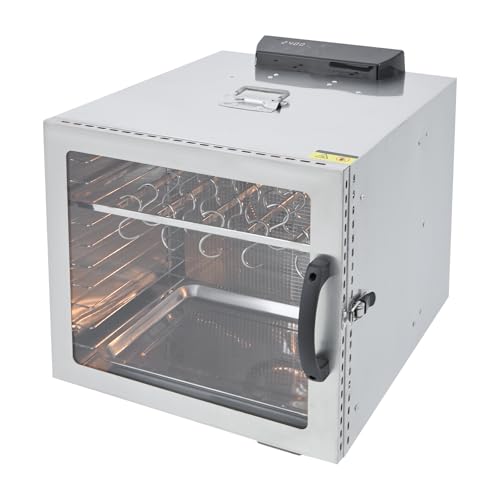 JDINAAS 1000W Biltong Drying Box, 110V 60Hz Meat Curing Chamber 11.23 Gal Meat Curing Cabinet with 20 Hooks and Oil Drip Tray for Home and Restaurant 18.31 x 15.75 x 14.96 Inch