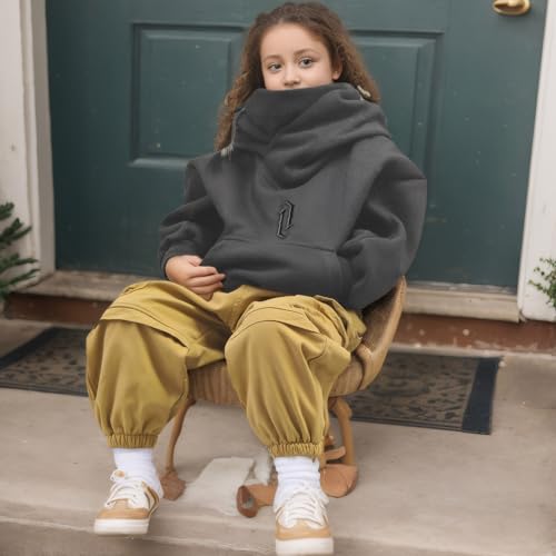 Fleece Hoodies for Boys and Girls Sweatshirts Casual Soft Cotton Pullover Fall Winter Loose Fit Tops Hooded3