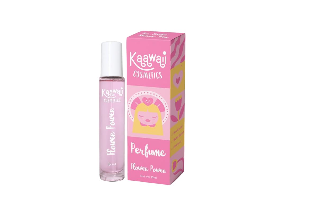 Kaawaii Cosmetics Perfume Girls Kids Safe Water Based 4years To 12years Long Lasting Fragrance Spray for All Occasions and Everyday Use Flower Power 15 ml.-image-32