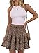 onlypuff Flowy Shorts for Women Ruffle Skorts Cute Mini Skirts Country Concert Outfits Coastal Cowgirl Coachella Outfits Tennis Skort Coffee Flower L